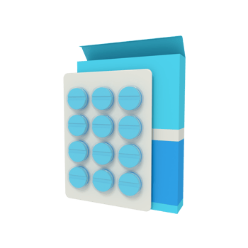 3d illustration of medicine pill on package png