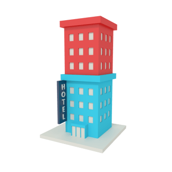 3d illustration of hotel holidays png