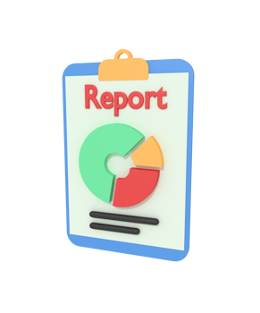 3d illustration of report chart financial png
