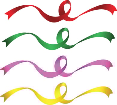 Colorful Vector Ribbon Banners. Set of Ribbons Banners with Label, Tag and Quality Badges. Banners set and colorful Ribbon, isolated on white background. Ribbon Banner in modern simple flat design