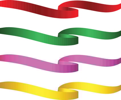 Colorful Vector Ribbon Banners. Set of Ribbons Banners with Label, Tag and Quality Badges. Banners set and colorful Ribbon, isolated on white background. Ribbon Banner in modern simple flat design