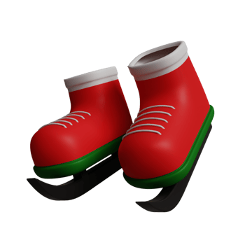 3D Ski Shoes illustration png