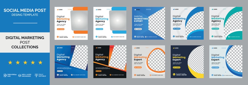Digital Marketing Social Media Post vector
