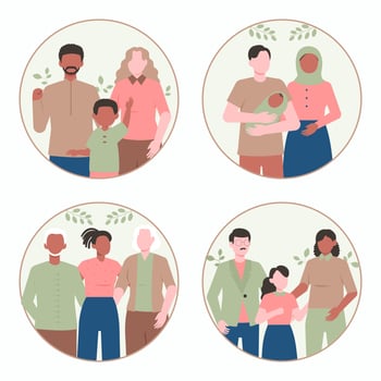 Diversity Illustration Collection vector