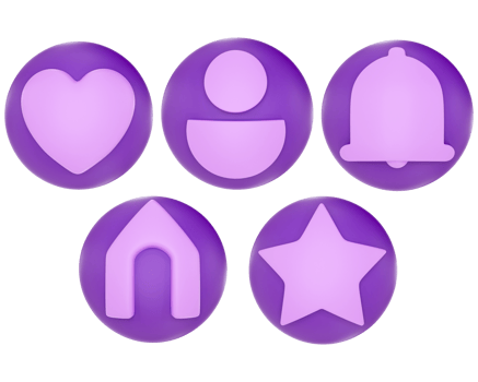 UX UI 3D icon set 3D illustration png