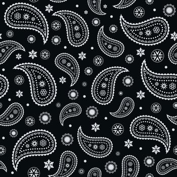 Seamless paisley pattern ornament  Bandana Print. Silk neck scarf or kerchief abstract  pattern design vector