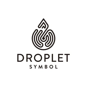 Simple Droplet Oil Symbol Icon Logo Vector