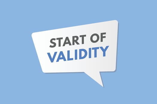start of validity text Button. start of validity Sign Icon Label Sticker Web Buttons vector
