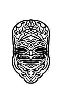 Tribal mask made in vector. Traditional totem symbol isolated. vector