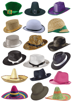 Hats and headgears. Stylish summer male and female headwear png