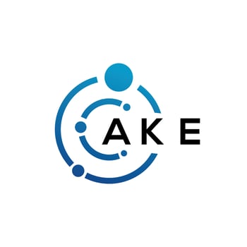 AKE letter logo design on black background. AKE creative initials letter logo concept. AKE letter design. vector