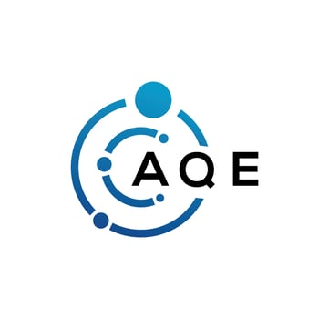 AQE letter logo design on black background. AQE creative initials letter logo concept. AQE letter design. vector
