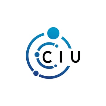 CIU letter logo design on  white background. CIU creative initials letter logo concept. CIU letter design. vector