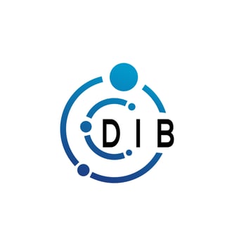 DIB letter logo design on  white background. DIB creative initials letter logo concept. DIB letter design. vector
