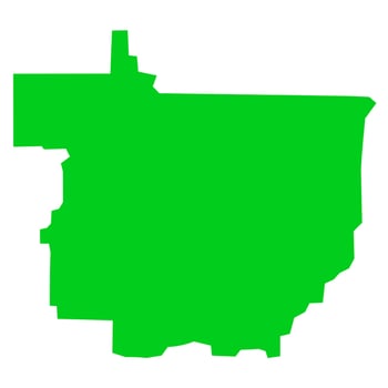 Mato Grosso State Map Vector illustration on a white background.