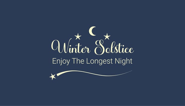 winter solstice celebration banner or flyer or illustration vector