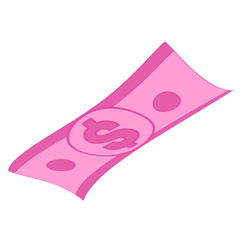 Pink Money Cash png