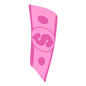 Pink Money Cash png