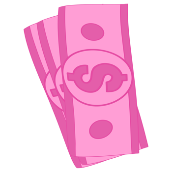 Three Pink Money Cash png