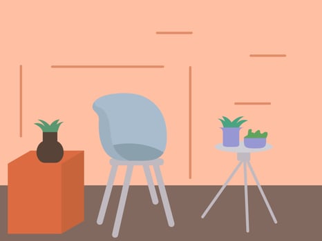 flat design interior vector illustration