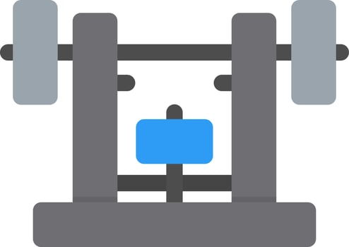 Bench Press Vector Icon Design