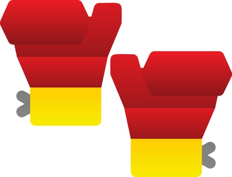 Boxing Gloves Vector Icon Design