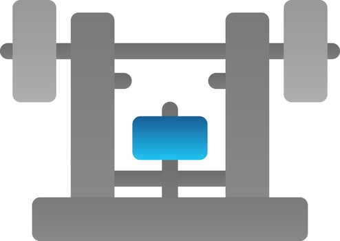Bench Press Vector Icon Design