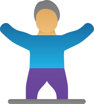 Gym Stretch Vector Icon Design