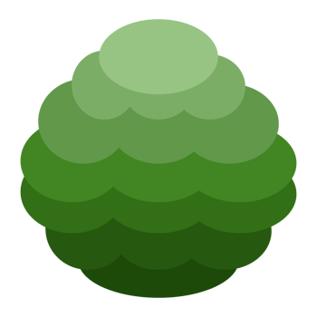 isometric foliage shrub 3d universal scenary collection set png