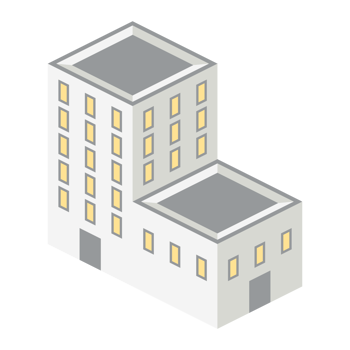 isometric adjoining high-rise building 3d universal scenary collection set png