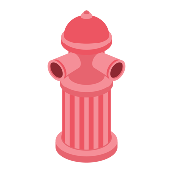 isometric fire hydrant faucet 3d universal scenery collection set png