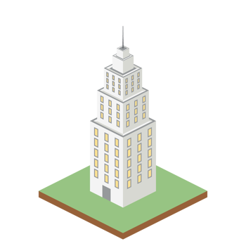isometric skyscrapers 3d universal scenery collection set png