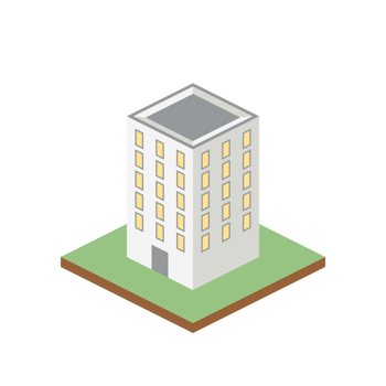 isometric multi-storey building 3d universal scenery collection set png