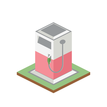 isometric gas station refueling pump 3d universal scenary collection set png