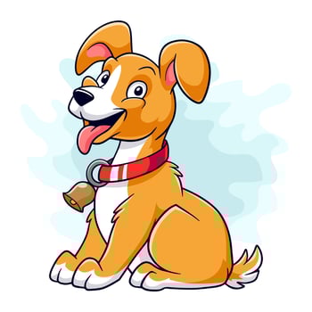 Cartoon funny beagle dog isolated on white background vector