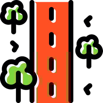 Unsealed Road Vector Icon Design