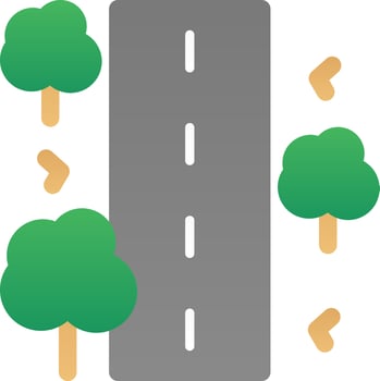 Unsealed Road Vector Icon Design