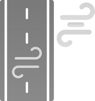 Windy Road Vector Icon Design
