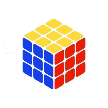 rubik vector isolated on white background