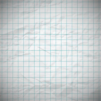 Old dented notebook paper with place for your text. Vector illustration