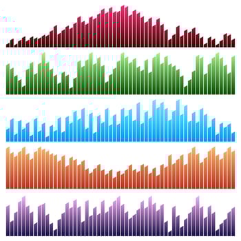 Set of Sound Waves vector