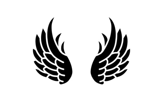 Free vector angel wings tattoo