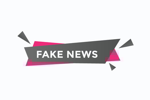 fake news button vectors. sign label speech bubble fake news vector