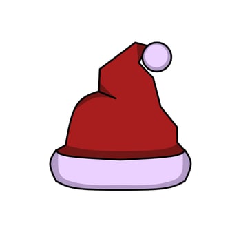 santa hat icon design, red hat santa with elegance concept vector