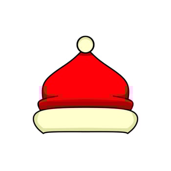 santa hat icon design, red hat santa with elegance concept vector
