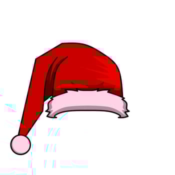 santa hat icon design, red hat santa with elegance concept vector