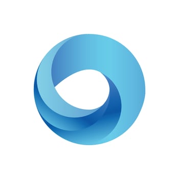 color circle abstract shape logo letter o colorful gradient design vector