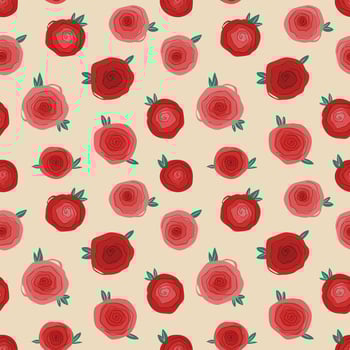 Seamless background with rose pattern. Wrapping paper pattern. vector