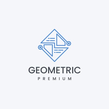 Technology Outline Logo Vector Icon Illustration
