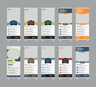 Corporate Business RollUp Banner Design or Stand Up Banner template vector